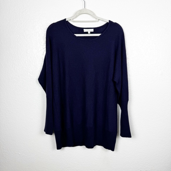 Bryn Walker Purple Tunic Sweater Lambswool Cashmere Angora Blend Size Small - Picture 1 of 5